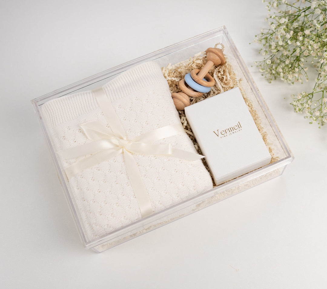 Gift Basket: 14K Gold Vermeil Cross Necklace