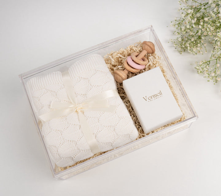 Gift Basket: 14K Gold Vermeil Cross Necklace