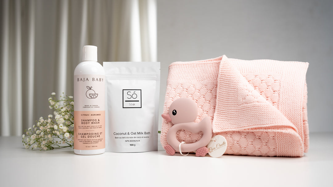 Pink Baja Baby Bath Set for Newborns