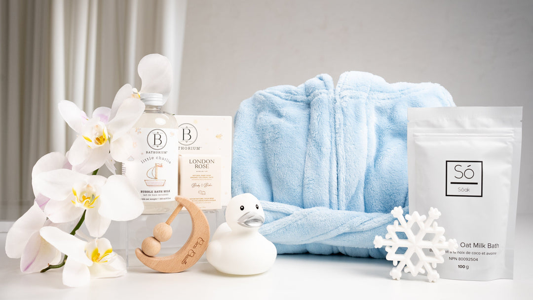 Luxury Baby Bathrobe Gift Basket – Cozy Bath Time Essentials