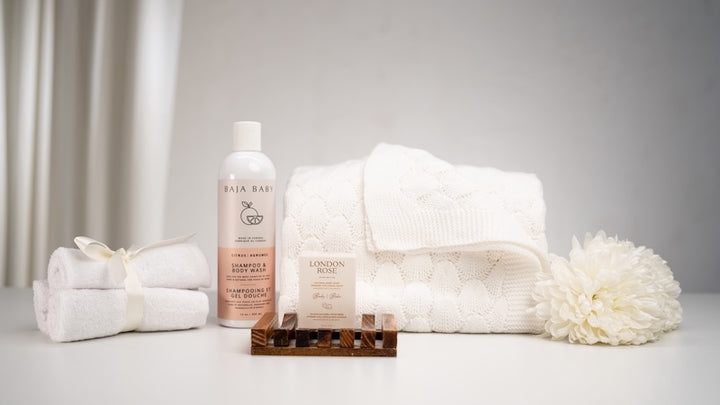 Luxury Gift Basket – Bath & Body Essentials Set with Baja baby Shampoo
