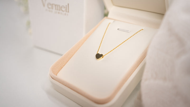 Gift Basket: 100% Cashmere Set & 14K Gold Vermeil Heart Necklace