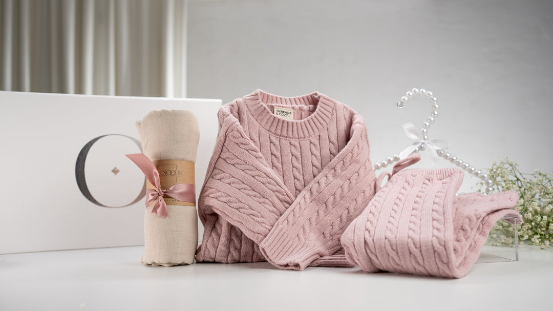 Gift Basket: Knit Sweater 2Pc Set