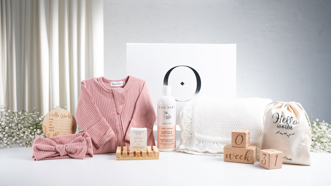 Luxury Organic Premium Baby Gift Basket – Sleeper & Essentials Set