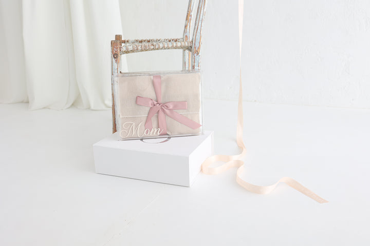 Gift Basket For Mom: Red Bamboo Robe Set