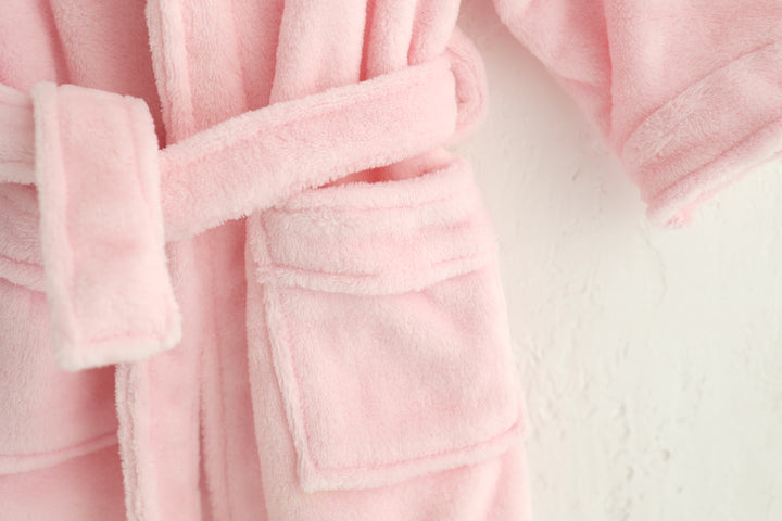 Cozy pink robe for baby girl size 12-18M