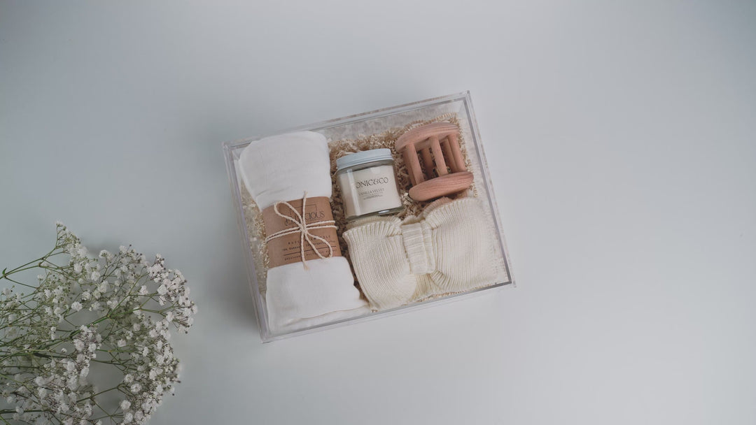 Gift Basket: Cream Top Knot Bow