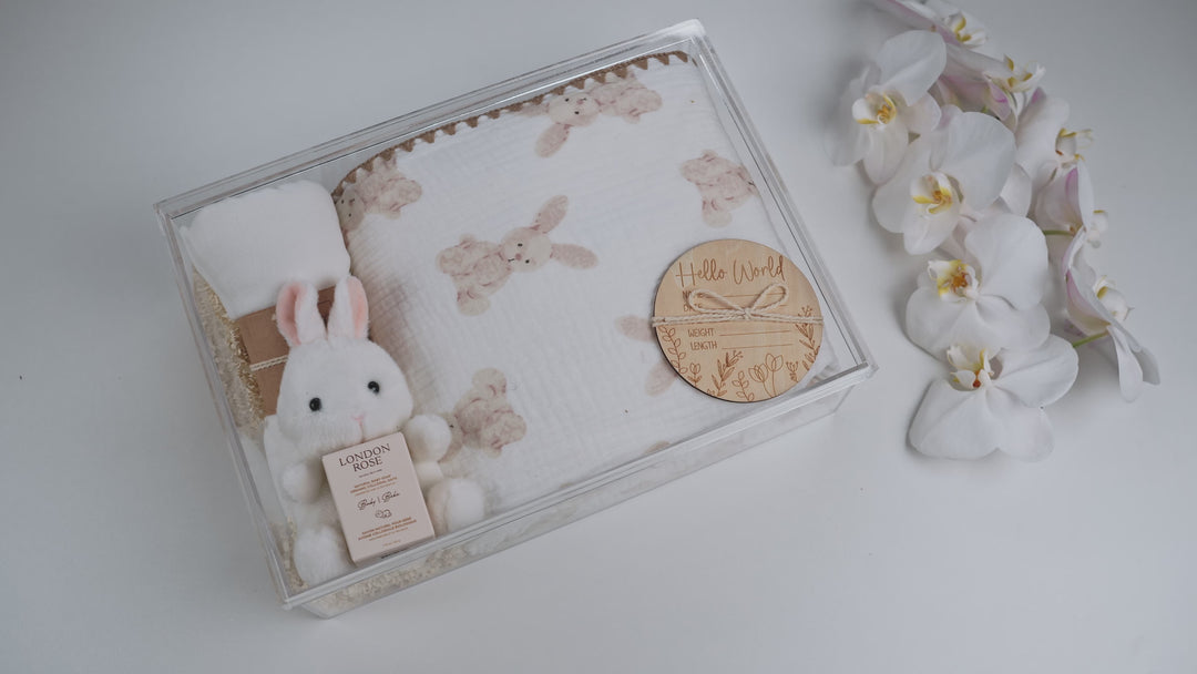 Gift Basket: Cozy Bunny Quilt Set